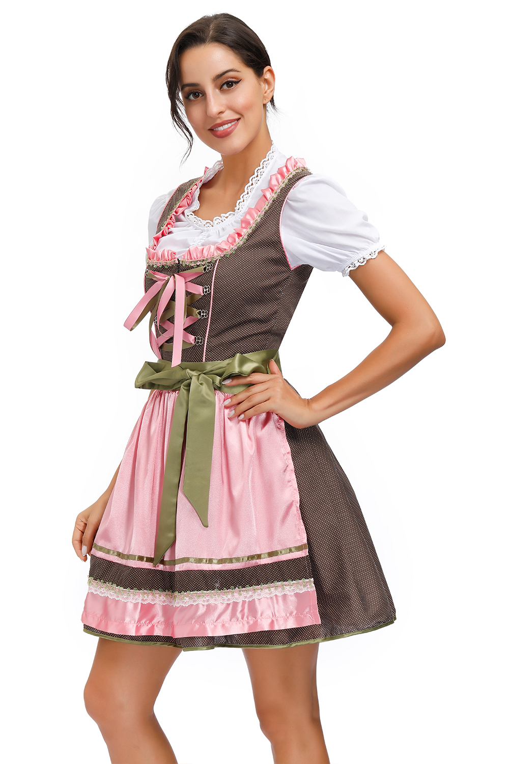 Плюс Размер Женские Немецкие Dirndl Платье Октоберфест Костюмы